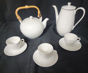 White Teapots And Cups
