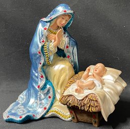 Hawthorne Village Jeweled Nativity Collection Mary And Baby Jesus
