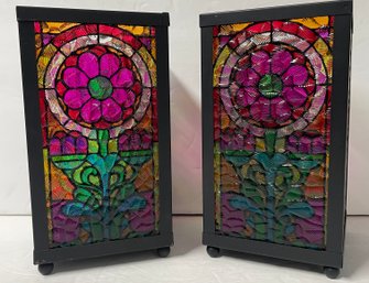 Stained Glass Candle Stick Holders