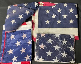 Set Of 4 American Flags