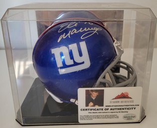 Eli Manning Autographed Mini Helmet