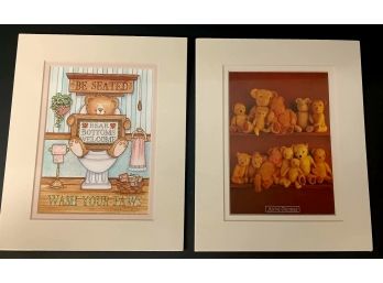 Pair Of Bear Wall Prints
