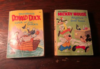 2 Vintage Donald Duck And Mickey Mouse Big Little Books