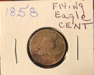 Damaged 1858 Flying Eagle Cent