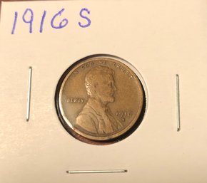 1916 S Lincoln Wheat Penny