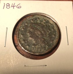 1846 United States Large Cent ( Corrosion )