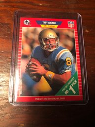 1989 Troy Aikman Pro Set Rookie Football Card