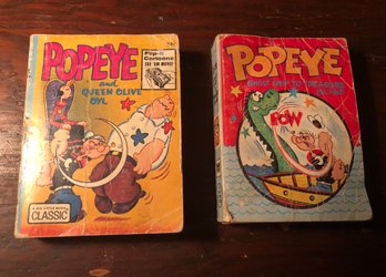 Vintage 2 Popeye Big Little Books Poor Condition
