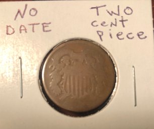 Worn Off Date Two Cent Piece