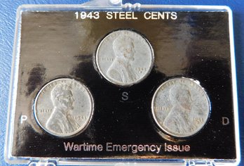 1943 PDS Steel Wheat Pennies