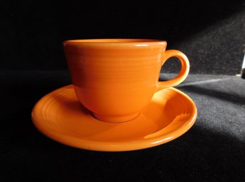 Orange Fiesta Cup & Saucer