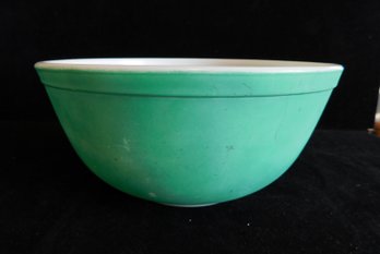 Primary Colors Green Pyrex Bowl