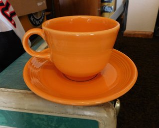 Fiesta Orange Cup & Saucer