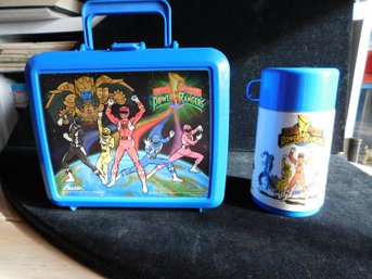 Power Rangers 1993 Plastic Lunchbox And Thermos