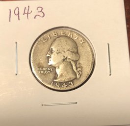 1943 Washington Silver Quarter Circulated