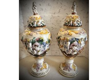 Vintage Portuguese Decorative Urns