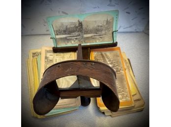 Antique Stereoscope With Cards