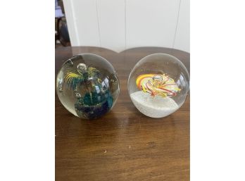 Vintage Glass Paper Weights
