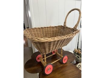 Lovely Vintage Wicker Cart