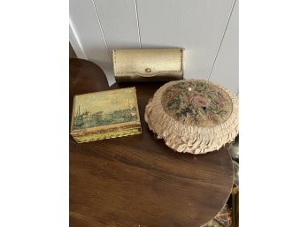 Vintage Purse And Large Pin Cushion