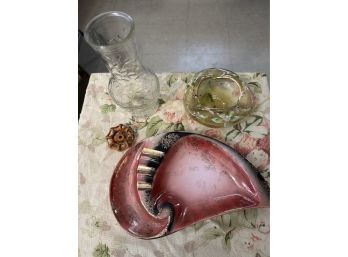 Vintage Ashtray And Glass Lot