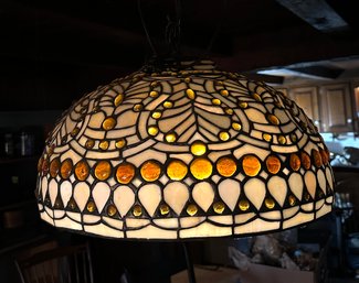 Vintage Fine Quality Leaded Glass Lamp