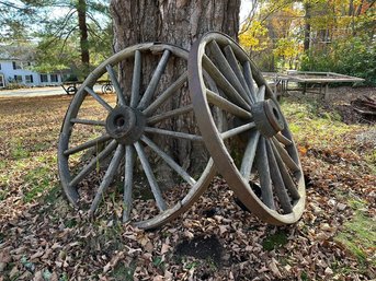 Set Of Antique Wagon Wheels