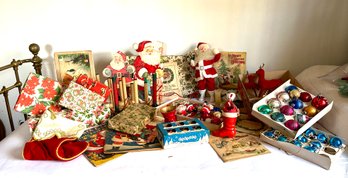 Vintage Christmas Decorations And Childrens Books