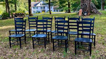 Set Of Ten Quality Custom Ladderback Chairs