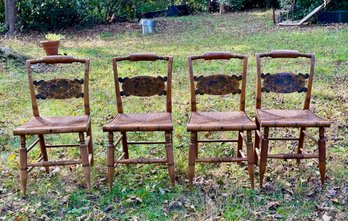 Set Of Four Hitchcock Chairs