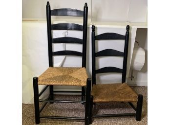 Rush Seat Ladder Back Chairs