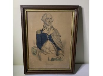 Currier & Ives Print Of George Washington