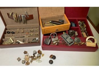 Large Group Of Cufflinks W/ Other Jewelry