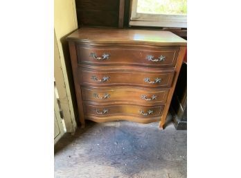 Vintage Serpentine Front Chest Of Drawers