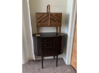 Martha Washington Style Sewing Stand Stand With Contents