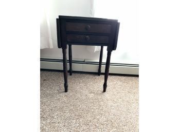 Two Drawer Drop Leaf Stand