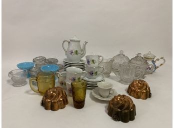 Antique Miniature Tea Set W/ Other Antique Glass