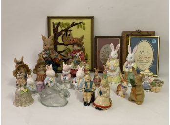 Group Of Collectable Rabbits And Figurines