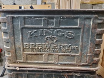 Three Vintage Kings Brewery Inc. Brooklyn N.Y. Metal Crates