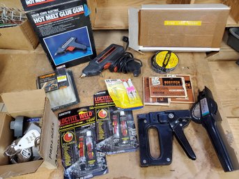Lot Of Glue, Other Various Tools, Locks
