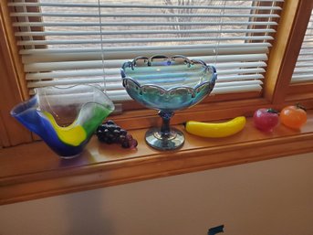 Lot Of Glassware, 4 Fruit, 2 Bowls