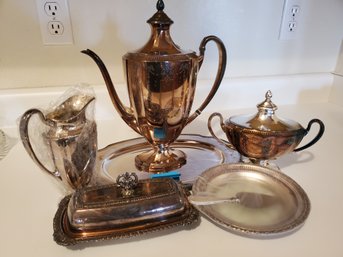 Lot Of Silver-Plated Tableware, Community Plate