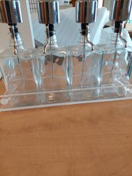 Lot Of Four Glass Liquid Dispensers