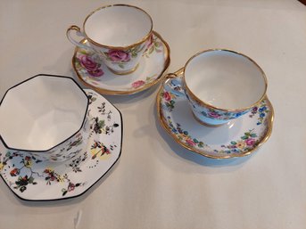 Lot Of 3 Tea Cups And Saucers