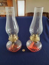Set Of 2 Hurricane Lamps