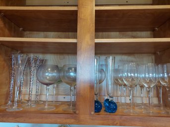 Shelf Of Glassware And Stemware