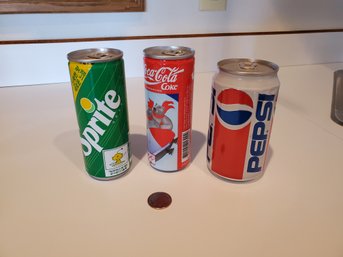 Vintage Japanese Made Soda Cans Still Full