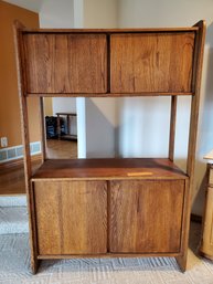 Solid Wood Hutch With Sliding Doors 47x21x72