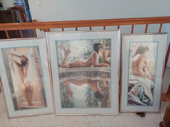 Framed Nude Art 3 Pieces