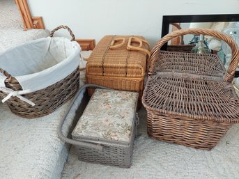 Lot Of Baskets And Contents